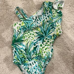 Janie and Jack matching pineapple swim suit